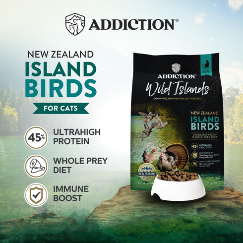 Addiction Wild Islands Island Bird Premium Duck Turkey & Chicken Dry Cat Food, 4 lb