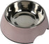 M&BGWPP Melamine Plastic Dog Food Bowl, Non Skid Base, 2-in-1 Removable Stainless Steel Pet Feeder (14oz)