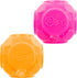goDog 2-Pack Silent Squeak Ball Dog Toy Set - For Light to Moderate Chewers, Orange/Pink