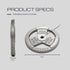 HulkFit Cast Iron Weight Plate 1 inch & 2 inch with Multi-Grip Handles, Enamel Coated for Barbells - Grey
