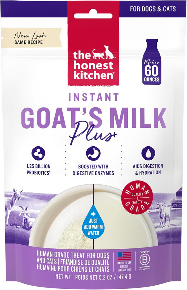 The Honest Kitchen Human Grade Instant Goat's Milk with Probiotics for Dogs