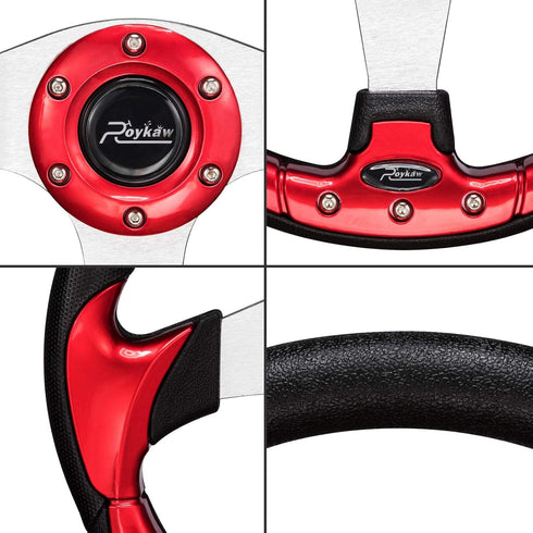 Roykaw Universal Golf Cart Steering Wheel Compatible with EZGO RXV TXT, Club Car DS Precedent Tempo, Yamaha G29