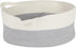 Bone Dry Pet Storage Collection Decorative Cotton Rope Basket/Bed, 15.75x6.25, White/Gray Cat Ears