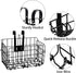 Suwimut Folding Bike Basket, Metal Front Handlebar Bicycle Basket, Detachable Cargo Rack