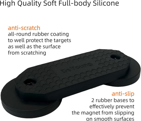 56lbs Double-Sided Magnetic Gun Rack - Rated Gun Mount, No Drill or Adhesive Tape Needed, Scratch-Proof and Portable