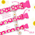 Faygarsle Cotton Dog Collar - Cute Collars for Small Medium Large Dogs, Hot Pink Floral Options, Soft Fancy Pet Collars