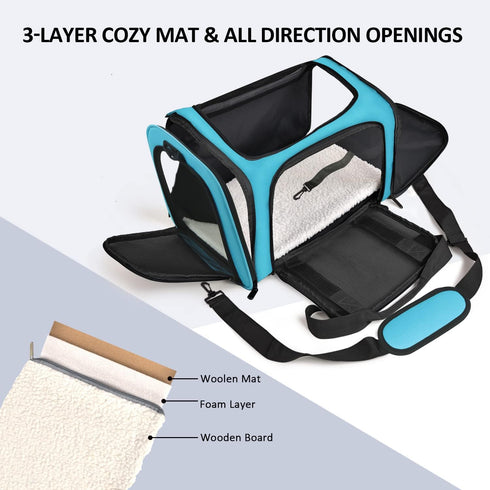 Henkelion 25Lbs, Large Cat Carriers Dog Carrier Pet Carrier for Large Cats Dogs Puppies up to Big Dog Carrier Soft