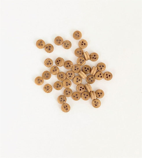5/32" (4mm) 40/Pack Model Shipways DEADEYES, Walnut