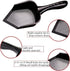 SunGrow Reptile Litter Scoop, Pointed Edge Shovel for Cat & Chicken Coop, Black, 1 Pc per Pack