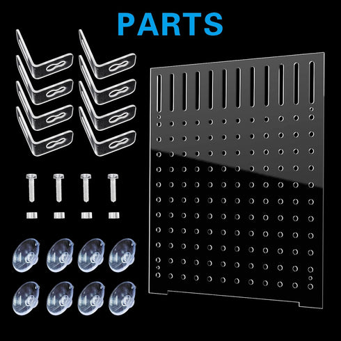 Fish Tank Divider Kit - Acrylic Aquarium Divider with 8 Suction Cups - Transparent Plate 9.8 * 11.8inch (25 * 30cm)