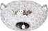 LUCKITTY Geometric Cat Tunnel Bed - Collapsible Oxford Tunnel Tube with Plush Inside for Dogs and Cats