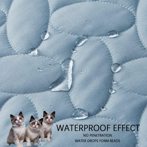 Ameritex Dog Bed Cover, Waterproof Pet Blanket for Sofa and Furniture, New Pattern Design (30x70 Inch, Light Blue)