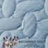 Ameritex Dog Bed Cover, Waterproof Pet Blanket for Sofa and Furniture, New Pattern Design (30x70 Inch, Light Blue)