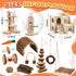 Sonwyoung 18 Set, 10 Set Pcs Hamster Toys Kinds Small Animal Chewing Toys, Maze Wood House, Silent Exercise Running