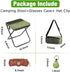 JELUTRIC Stool,9.5 Inch 350LB, Backpack Portable Folding Lightweight Handy Collapsible Camping Stool Convertible