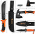 NedFoss 15" Machete & 10" Hatchets - Fixed Blade Hunting Knife with Sheath, Camping Tools Pack