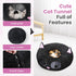 Baseola Cat Tunnel Bed for Indoor Cats, Peekaboo Cat Cave with Washable Soft Play Mat, Furry Cat Tube