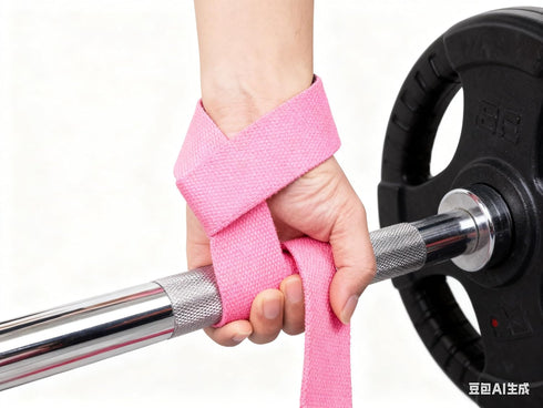 WTYPOPK 2 Wrist Straps for Weightlifting, Pair Gym Pink Lifting Straps with Neoprene Padded Wrist Cushion, Weight