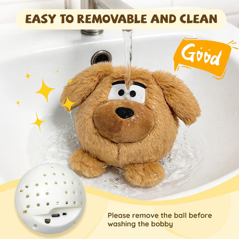 COPHCY Moving Dog Ball, Jumping Squeaky Interactive Dog Toys, Plush Chew Toys for Small/Medium/Large Dogs, USB
