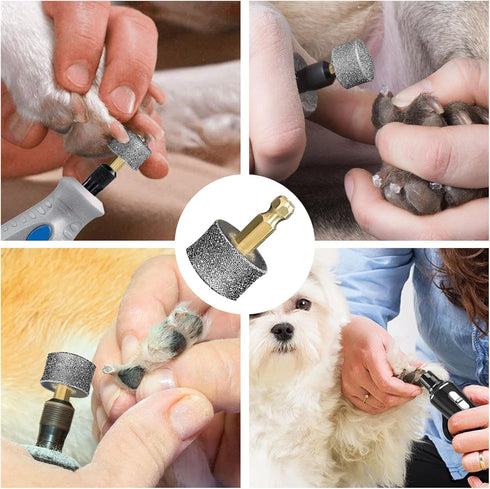 5Pcs Dog Nail Grinder Diamond Tip Replacement Heads, Replaceable Paws Grooming Accessories