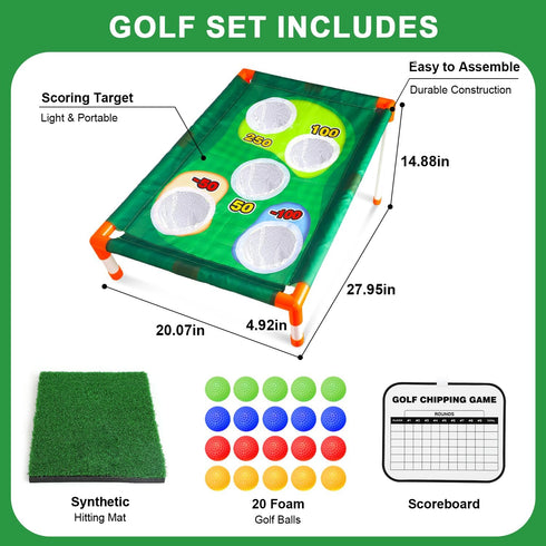 TOY Life Golf Cornhole Game, Golf Corn Hole Set Chipping Golf Game for Adults Kids Backyard Golf Game Golf Yard Corn