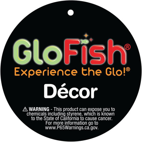 GloFish Plant Aquarium Décor, Green and Blue Large, Fluorescent Under Blue LED Light