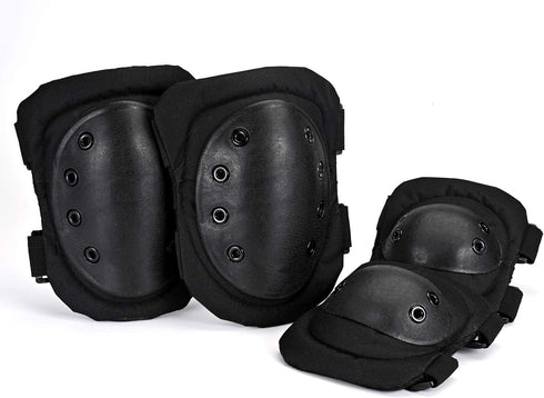 Tactical Knee Pads - Protective Airsoft Knee & Elbow Pads for Outdoor Sports