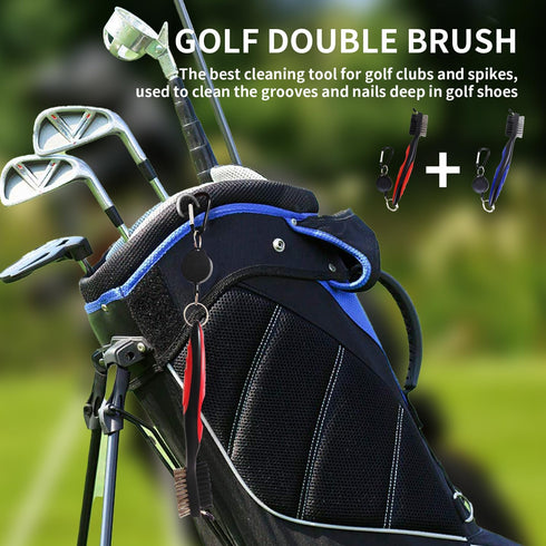 Lohas Creative 2 1 (2 Golf Club Brush and Golf Club Groove Cleaner in with Magnetic Keychain Oversized Golf Brush Head