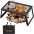 VEVOR Folding Campfire Grill, 18" Portable Camping Grates Over Fire Pit, Heavy Duty Steel Mesh Grate