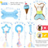 6 Pack Puppy Teething Toys, Blue Small Breed Chew Toys with Rope, Plush Squeaky Set for Interactive Pet Play