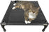 Love&go Elevated Dog Bed - Metal Frame Cooling Raised Pet Cot for Dog and Cat - Small 18.5x18.5x5.5 inch, Black