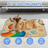 imiBBWQu Summer 27" 22" Cooling Mat for Dogs Paper Airplane with Rainbow Dog Grass Mat Washable Cooling Pad for Dog Pet