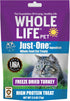 Whole Life Pet Just One Turkey, Cat Treat or Topper, Human Grade, Freeze Dried, 3 Ounce