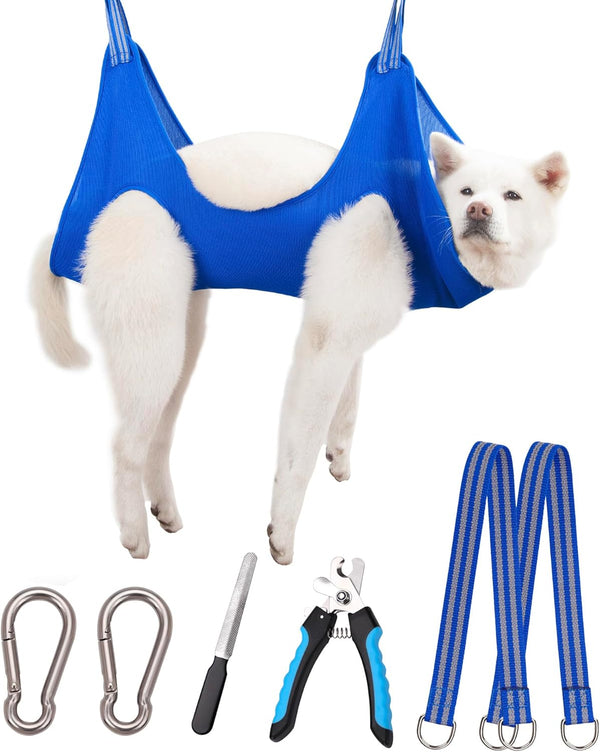 Kkiimatt Dog Pet Grooming Hammock,XL Hanging Harness for Nail Trimming, Dog Hammock