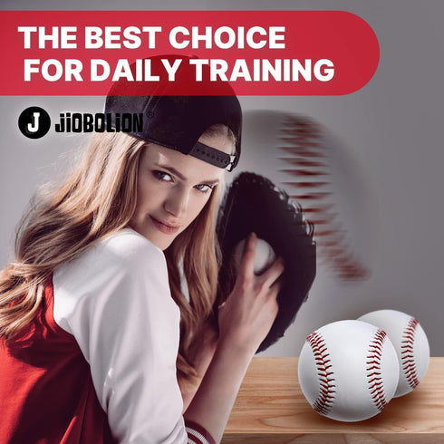 Standard Size Baseballs Leather Covered Unmarked for Training and Practice | Hard Sphere for Coaches, Parents, Players