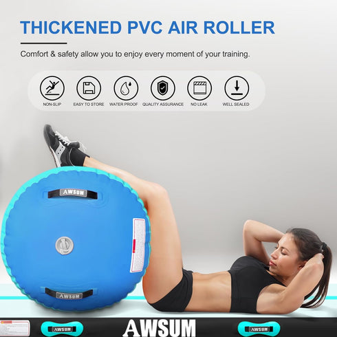 1PCSNo AWSUM Air Roller Gymnastics Barrel Inflatable Tumbling Mat Back Handspring Trainer for Octagon Mat Gym Home