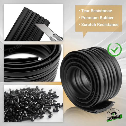 Golf Cart Floor Edge Guard Sill Protector, 2 PCS Anti-Collision Rubber Trim for Club Car DS 1987-Up