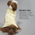 KYEESE X-Large Dog Sweaters for Medium Dogs, Beige Turtleneck Cable Knit Pullover for Cold Weather