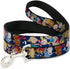 Dog Leash Nick 90s Rewind, 16 Character Poses, Navy Blue, 6 Feet Long, 1.5 Inch Wide