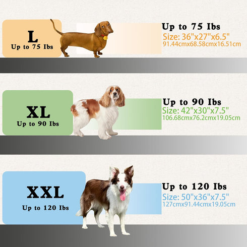 Dog Beds for Large Dogs - Orthopedic Egg Foam Sofa Dog Bed with Waterproof Lining, Removable Washable Cover, Non-Skid
