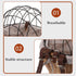 Commuting Puppy Bike Carrier Handwoven Wicker Pet Basket with Straps for Dog Cat Riding, Front Mounted Animal Carrier