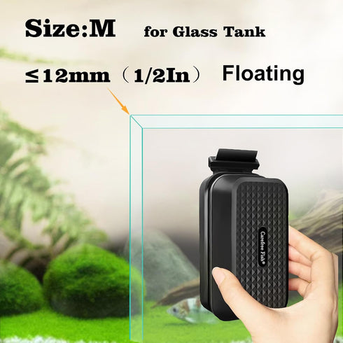 Super Strong Magnetic Cleaner for Glass Fish Tanks - Carefree Algae Scraper Brush