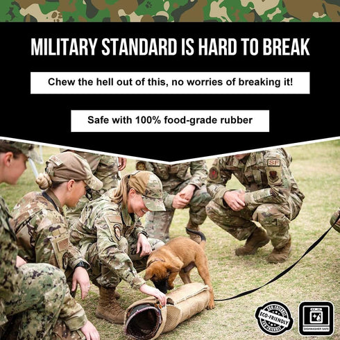 Operation Good Boy Durable Grenade Dog Toy, Patriotic Military Inspired Chew Toy for Teething and Interactive Play