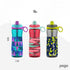 Pogo BPA-Free Tritan Kids Water Bottle with Silicone Soft Straw, Grey Geode, 18 oz for Children