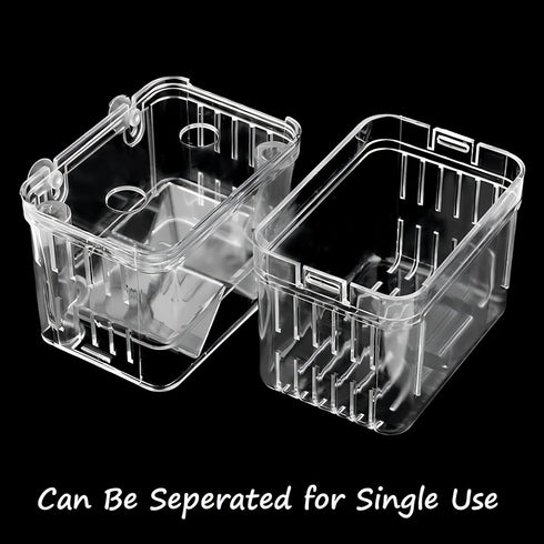 Petzilla In-Tank Aquarium Breeder Box, Breeding Incubator for Small Fish, Acrylic Divider for Shrimp & Clownfish