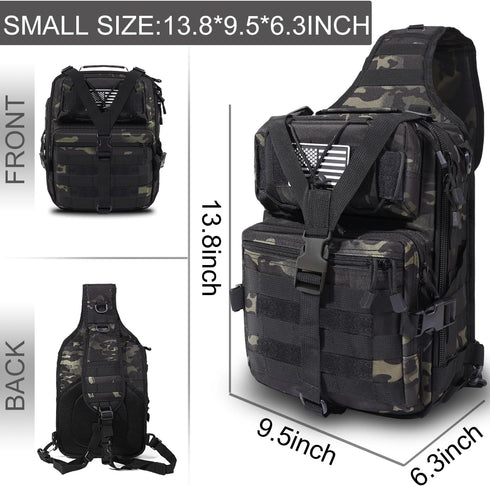 Pack Backpack HAOMUK Tactical Sling Bag Military Rover Shoulder Sling EDC Molle Assault Range Bag