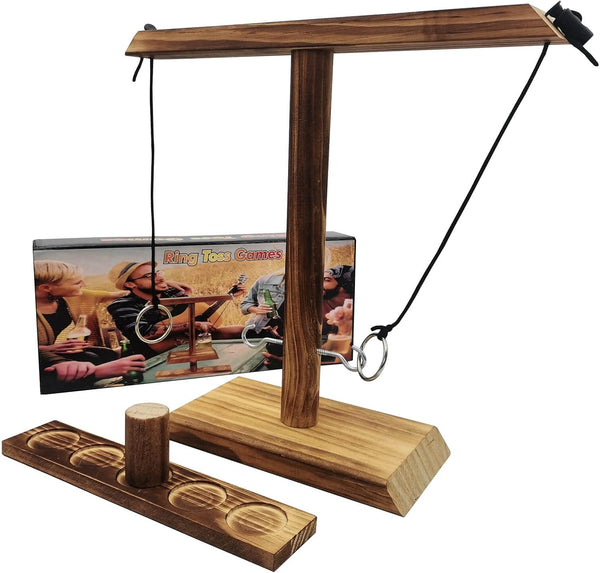 Ring Toss Game for Kids and Adults, Large Base Hook and Ring