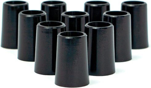 The Golfer's Workshop .355" Taper Tip Black Golf Club Ferrules - Pack of 10, Durable Plastic for Easy Installation