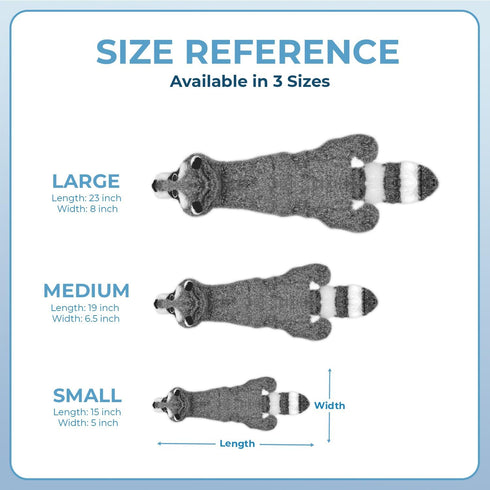 Best Pet Supplies Stuffless Squeaky Dog Toys - Raccoon, Small, 2-in-1 for Indoor Play