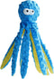 Nocciola Crinkle Squeaky Dog Toy, Blue Octopus, Interactive Rope Toy for Small Medium Large Dogs